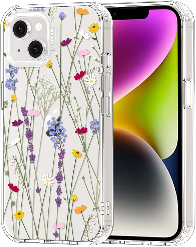 MOSNOVO for iPhone 13/14 Case | Military Grade 6.6ft Drop Tested | Clear by Mosnovo