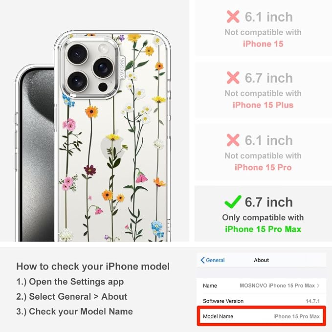 MOSNOVO Case for iPhone 15 Pro Max - Image 2