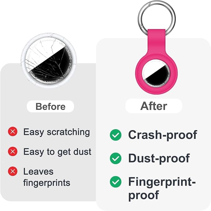 Linsaner Case for AirTag 2nd Gen & 1st Gen, Silicone Holder Keychain Key Ring - Image 6