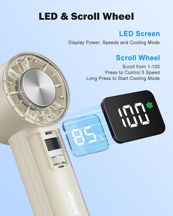 AMACOOL Handheld Fan with Ice Cooler, Mothers Day Gifts - Image 6