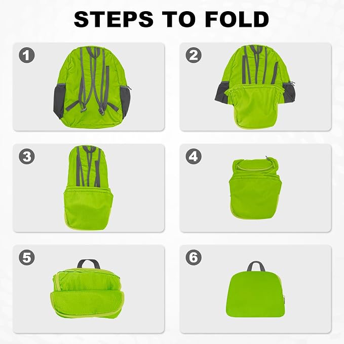 HOLYLUCK 20L Lightweight Packable Hiking Daypack Foldable Backpack - Image 5