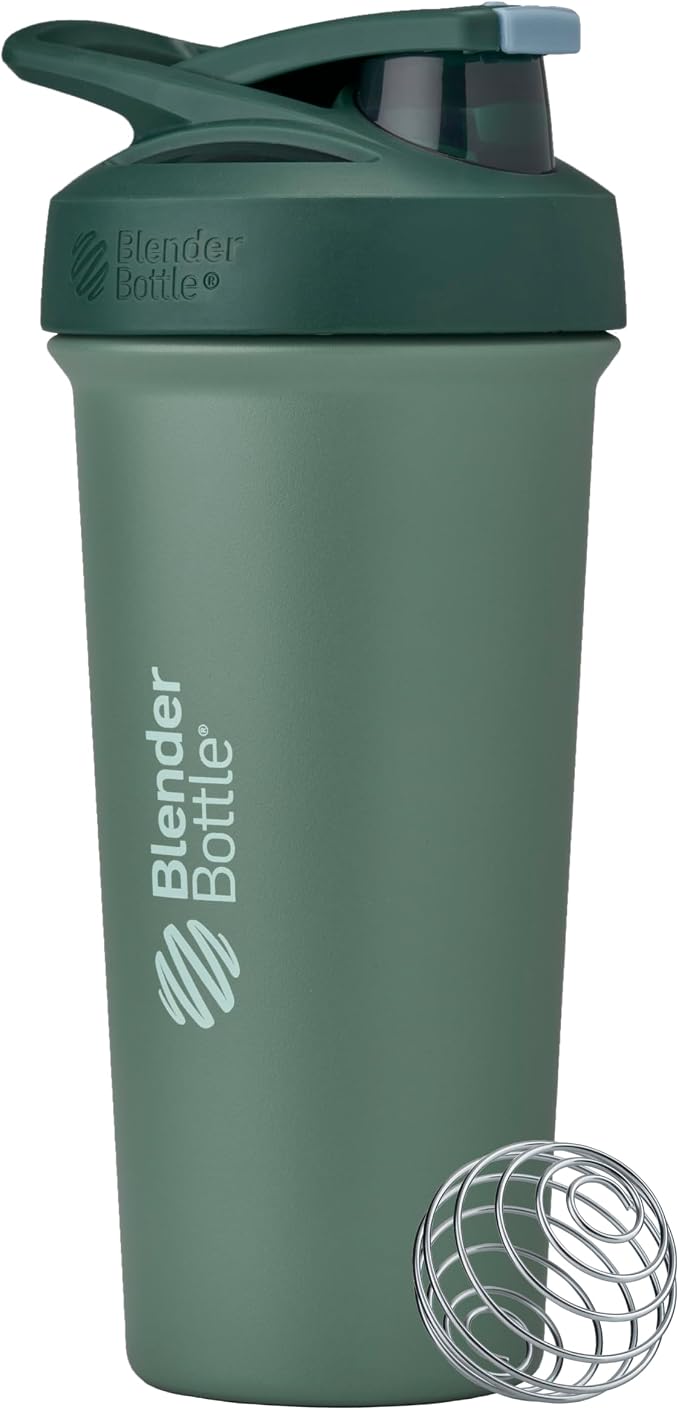 BlenderBottle Sport Sleek Shaker Cup Insulated Stainless Steel Water Bottle by BlenderBottle