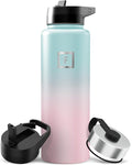 IRON °FLASK Camping & Hiking Hydration Flask - 40 oz Bubble Gum by IronFlask