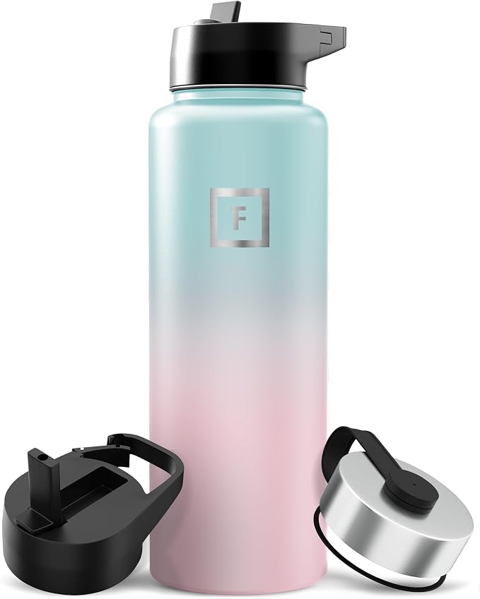 IRON °FLASK Camping & Hiking Hydration Flask - 40 oz Bubble Gum by IronFlask
