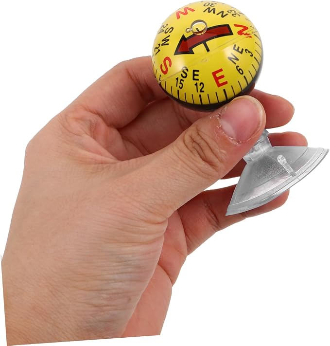 Car Guide Ball Compass with Strong Suction Cup 2.83In Portable Vehicle Compass - Image 3