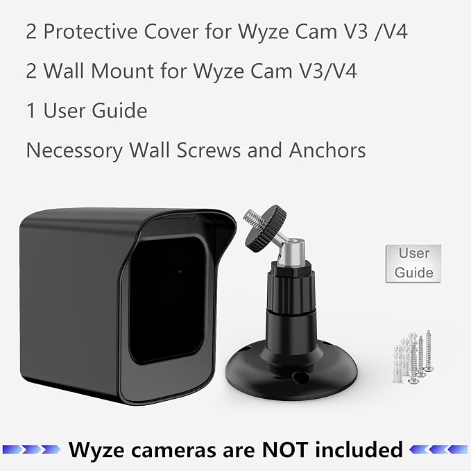 PEF Mount for All-New Wyze Cam V4/Cam V3, Weatherproof Protective Cover and 360 - Image 7