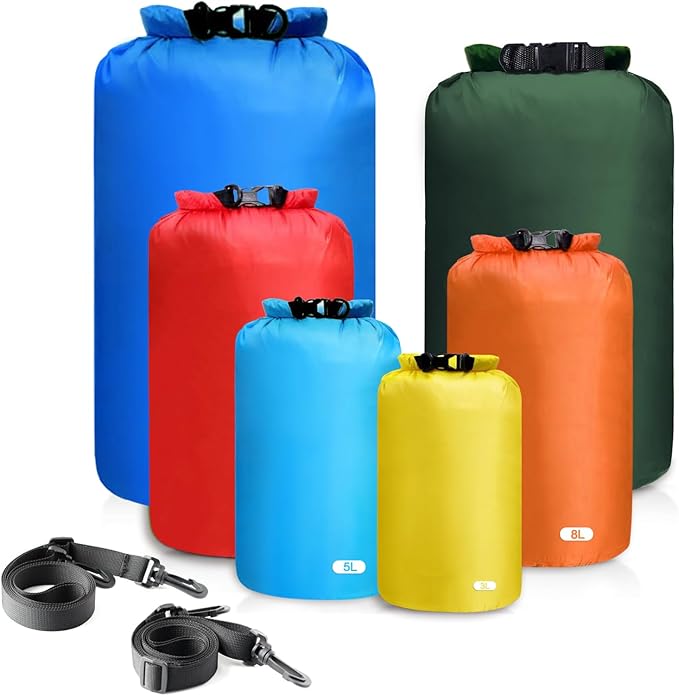 6PCS Dry Bags Waterproof, Lightweight Dry Bags by ILZAR