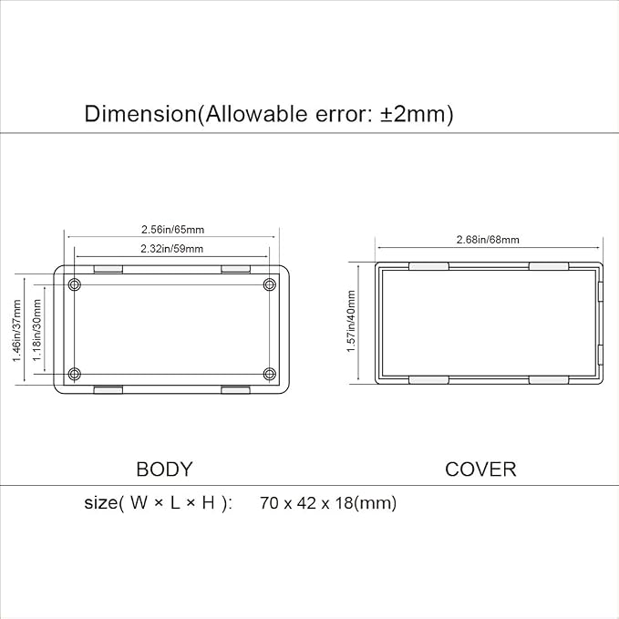 LeMotech Project Box, 5 Pieces ABS Electrical Box Small Junction Box - Image 8