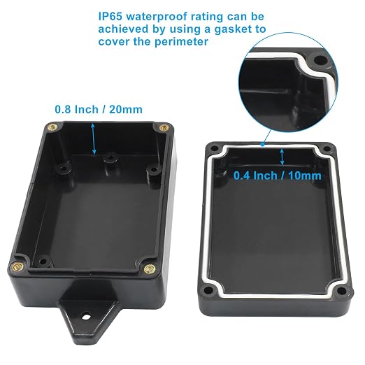 4 Pack Junction Boxes, 3.3 x 2.3 x 1.3 Inch IP65 Waterproof Project Box - Image 3