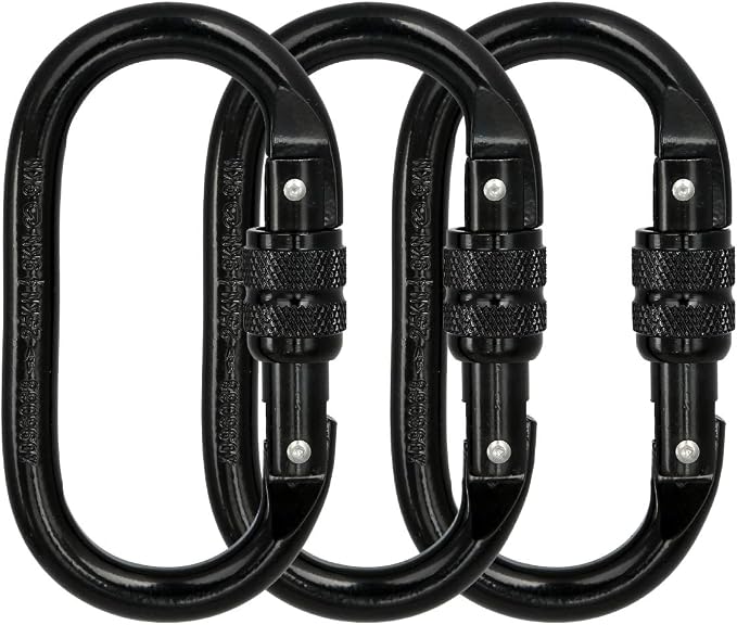 Heavy Duty Locking Climbing Carabiner Clip CE Rated 25 kN 5600 LB Rugged - Image 7