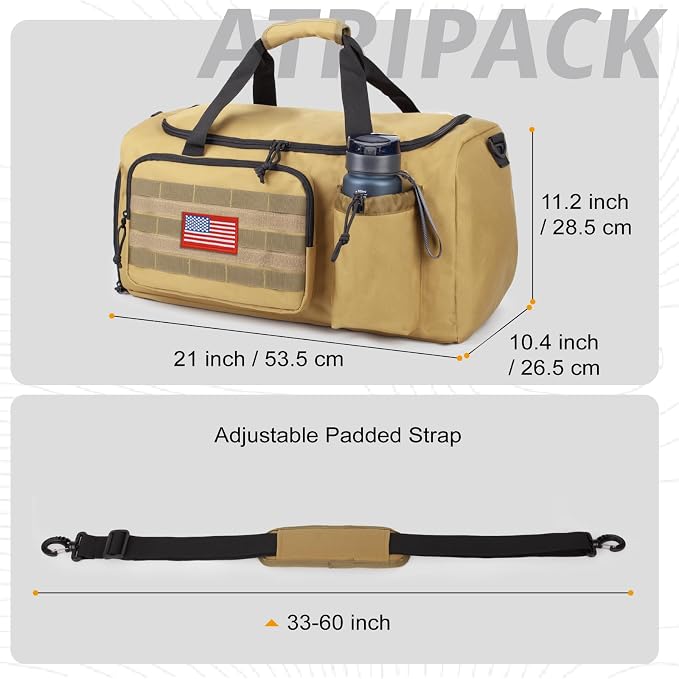 Tactical Gym Bag for Men, 40L Large Capacity Duffle Bags - Image 4