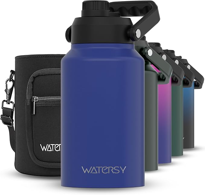 WATERSY 2/3 Gallon Water Bottle Insulated, BPA Free&Leak Proof, 87oz Stainless by Watersy