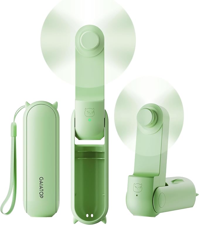 Gaiatop Portable Handheld Fan, 3 in 1 Mini Fan Handheld, Foldable Personal Fans by GAIATOP