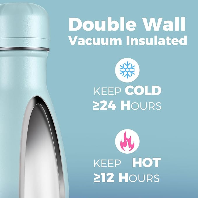 Volhoply 17oz Insulated Water Bottles MultiPack, BPA Free Water Bottle - Image 3