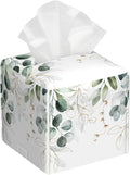 Tissue Box Cover Square, Eucalyptus Leaves Leaf Tissue Box Holder Waterproof by Unknown