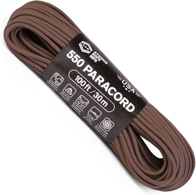 Atwood Rope MFG 550 Paracord 100 Feet 7-Strand Core Nylon Parachute Cord by AtwoodRopeMFG