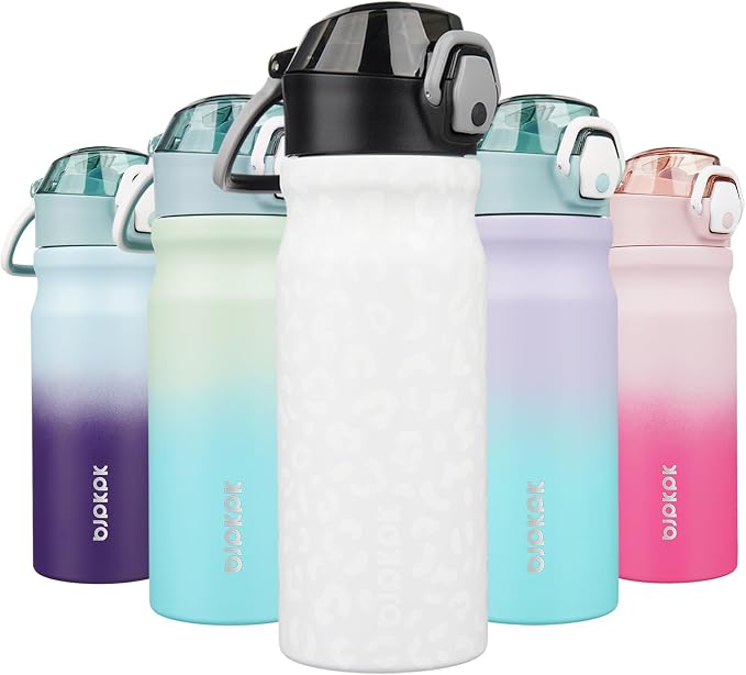 BJPKPK Water Bottle with Straw 18oz Insulated Water Bottles Reusable Stainless by BJPKPK