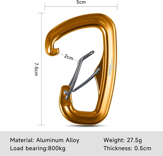 Heavy Duty Carabiner Clip Hook 8KN, - Image 6