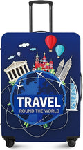 ANNA QUEEN Travel Globe Airplane Luggage Cover -Stretchable Airplane Suitcase by ANNAQUEEN