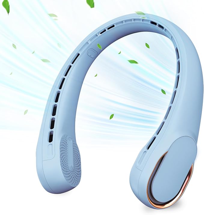 ASNUG Neck Fan, Bladeless Neck Fan, USB Rechargeable Personal Fan, 4000 mAh by ASNUG