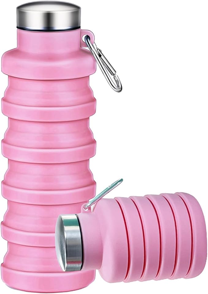 Collapsible Water Bottles, 16oz Capacity Portable Reusable Silicone Water Bottle by Unknown