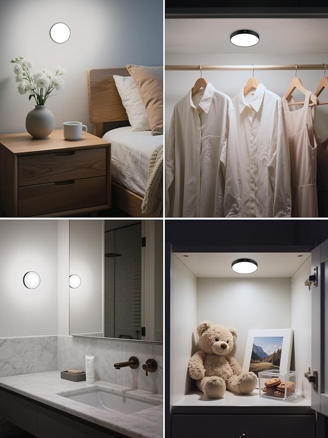 WILLED Tap Light Rechargeable, 6000K Dimmable Touch Light Buit-in 1000mAh Large - Image 2