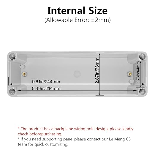 LeMotech IP67 Waterproof Junction Box ABS Plastic Project Box Dustproof - Image 3