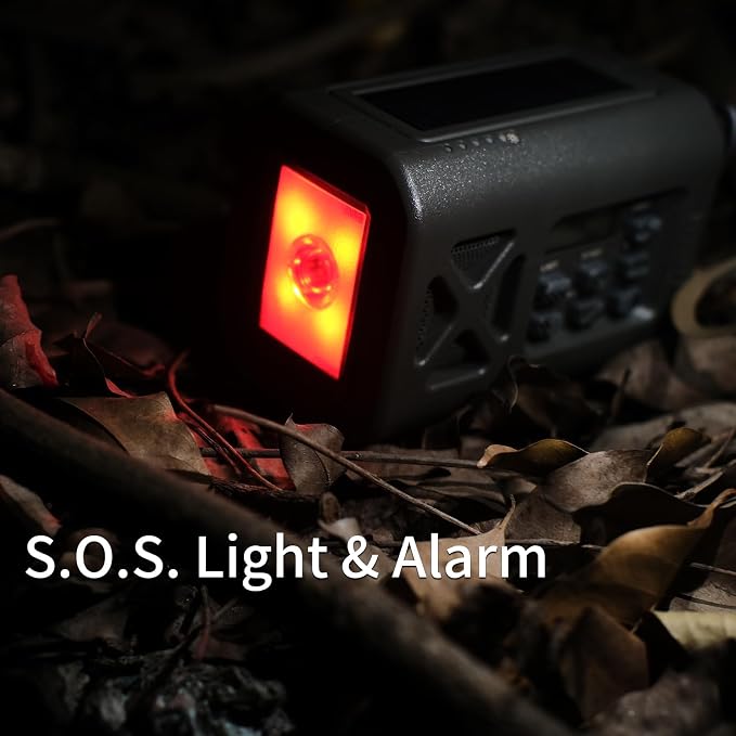 【2025 Newest】 Emergency Crank Weather Radio, NOAA/AM/FM Portable Solar Radio - Image 6