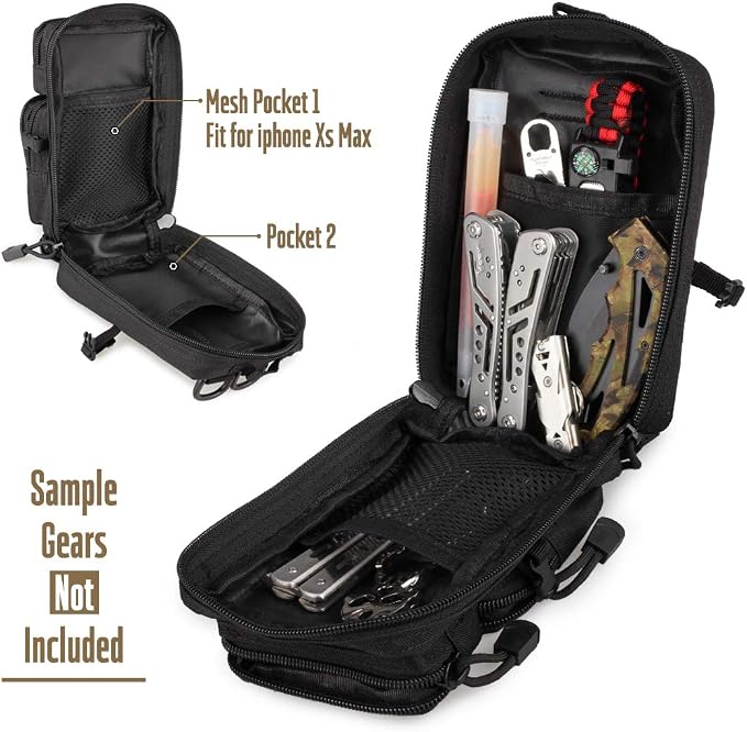 LIVANS Tactical Molle Utility Pouch, EDC Tool Pouch Tactical Phone Pouches Mini - Image 3