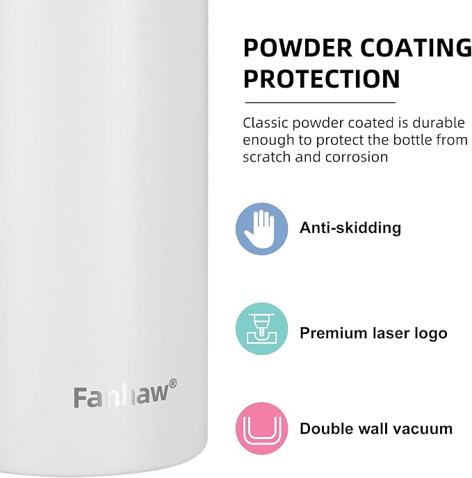 Fanhaw 24 oz Insulated Stainless Steel Water Bottle - Image 4