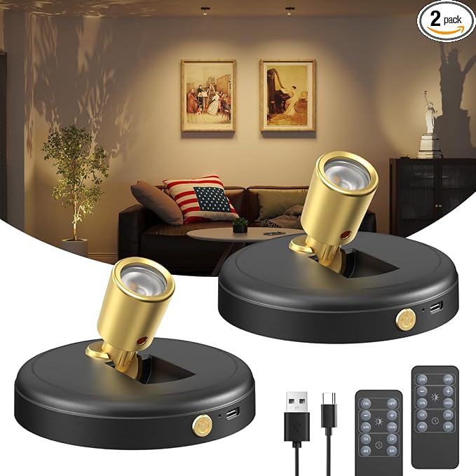 Spot Lights Indoor Led Spotlight: Rechargeable Battery Wireless Up Lights Indoor by Unknown