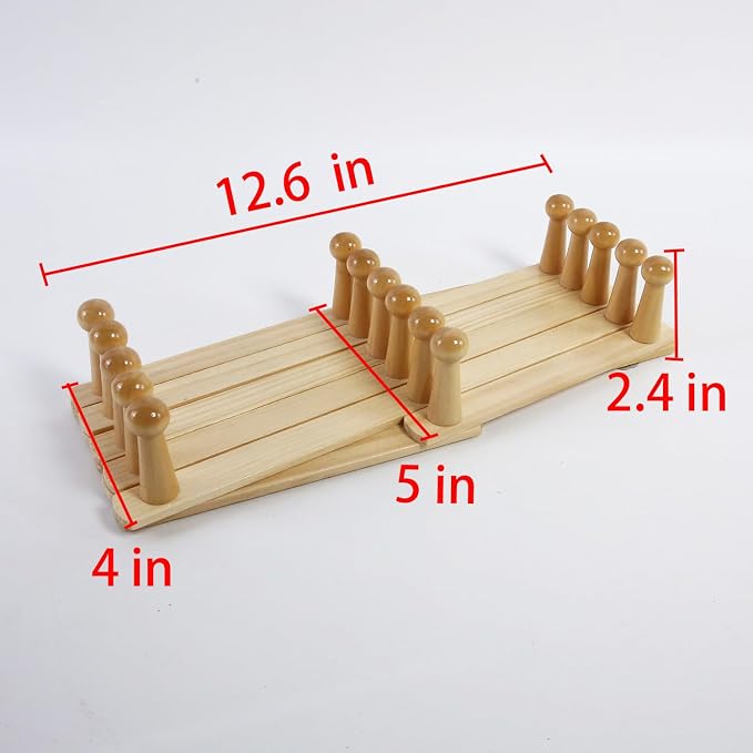AMAPON Accordion Style Expandable Wall Wooden Coat Rack 16 Hooks Hang Hats - Image 4