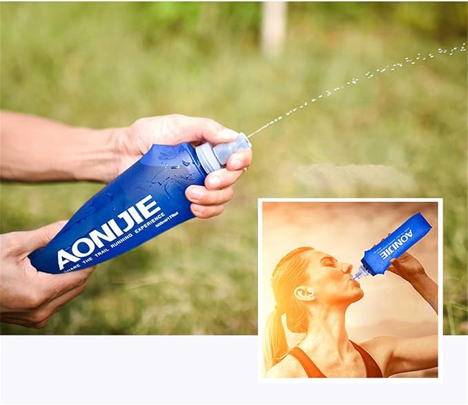 AONIJIE 250ML/350ML/500ML/600ML Portable TPU Soft Water Bottle Folding Soft - Image 5