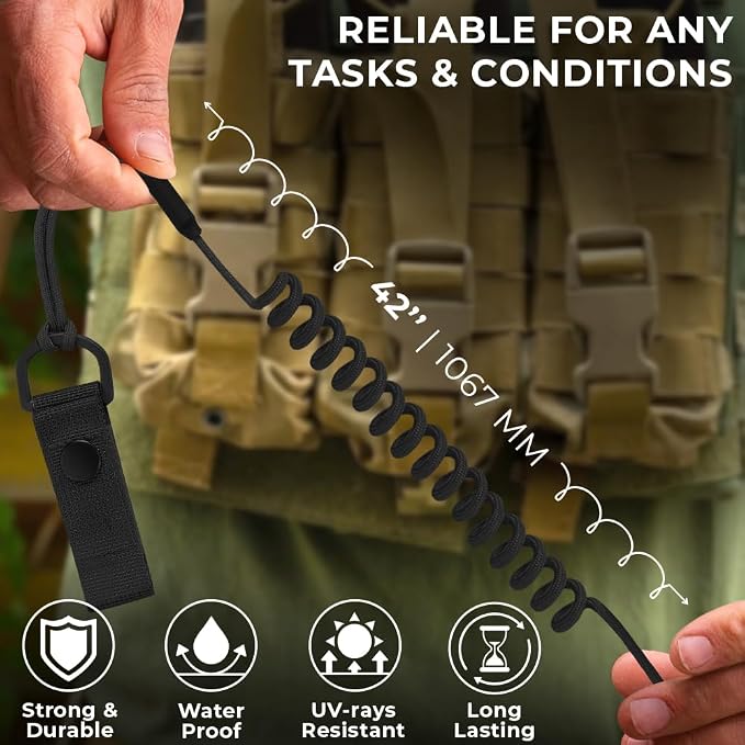 TECEUM Tactical Pistol Lanyard – 3+ Colors – Equipment Accessories - Image 5