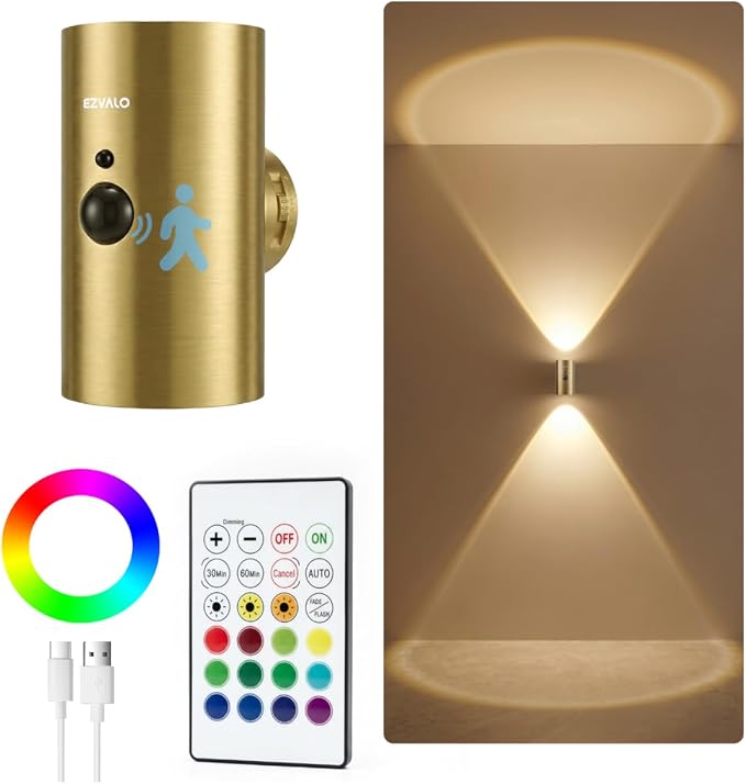 EZVALO Motion Sensor Wall Sconce by EZVALO