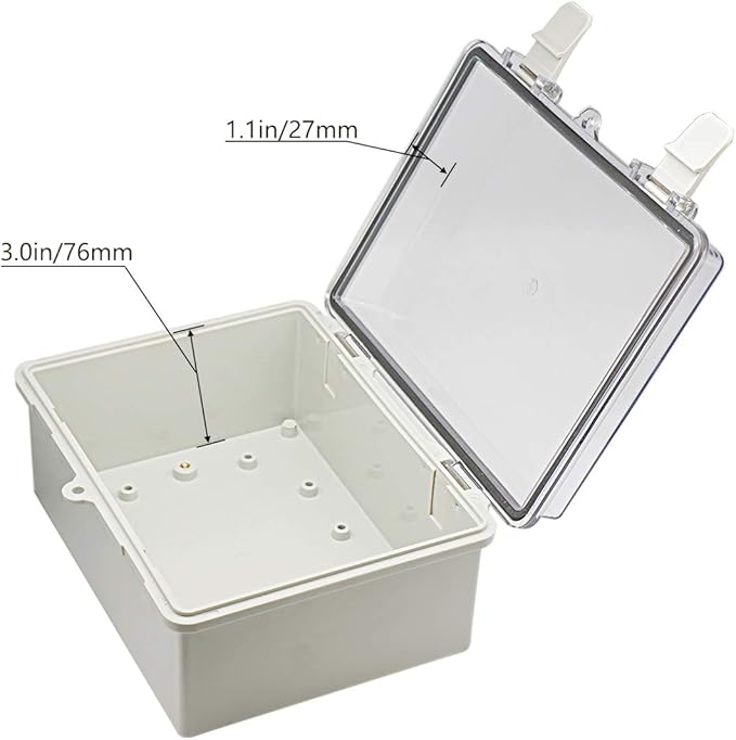 Zulkit 2pcs Junction Box ABS Plastic Dustproof Waterproof IP65 Electrical Boxes - Image 4