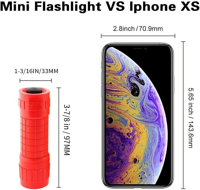 Whaply 6-Pack Small Mini Flashlight Set, 5 Colors, COB LED Handheld Flashlight - Image 5