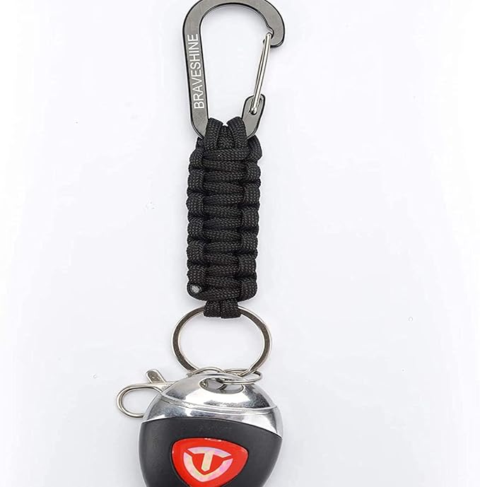 BRAVESHINE Paracord Keychain Carabiner Clip, D Ring Lanyard Hanger Stroller Hook - Image 3
