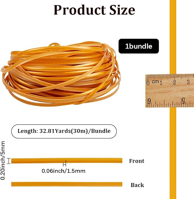GORGECRAFT 30m*5mm Rattan Weaving Wicker Basket Wicker Repair Kit Orange - Image 2