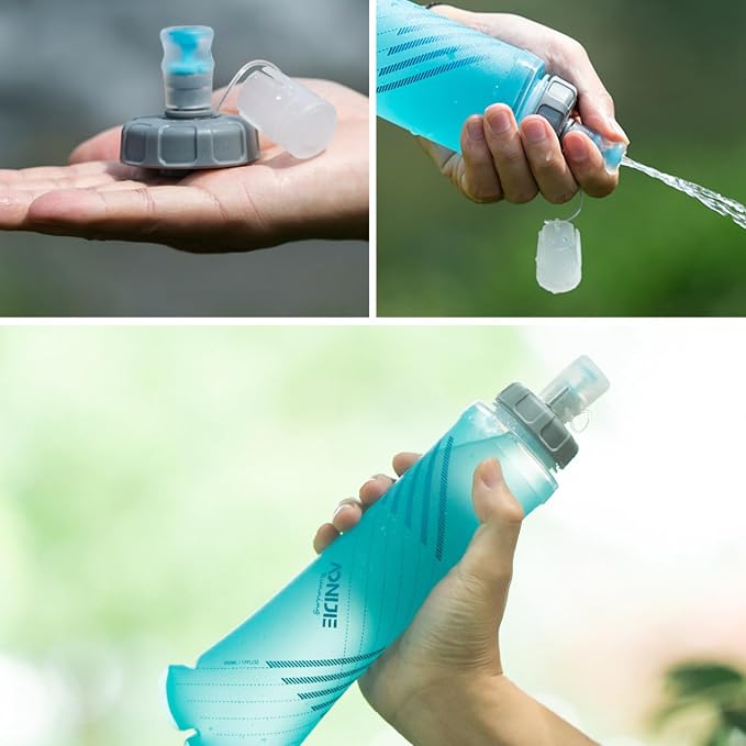 Azarxis TPU Soft Flask Collapsible Water Bottle Running Folding Gel Water - Image 6
