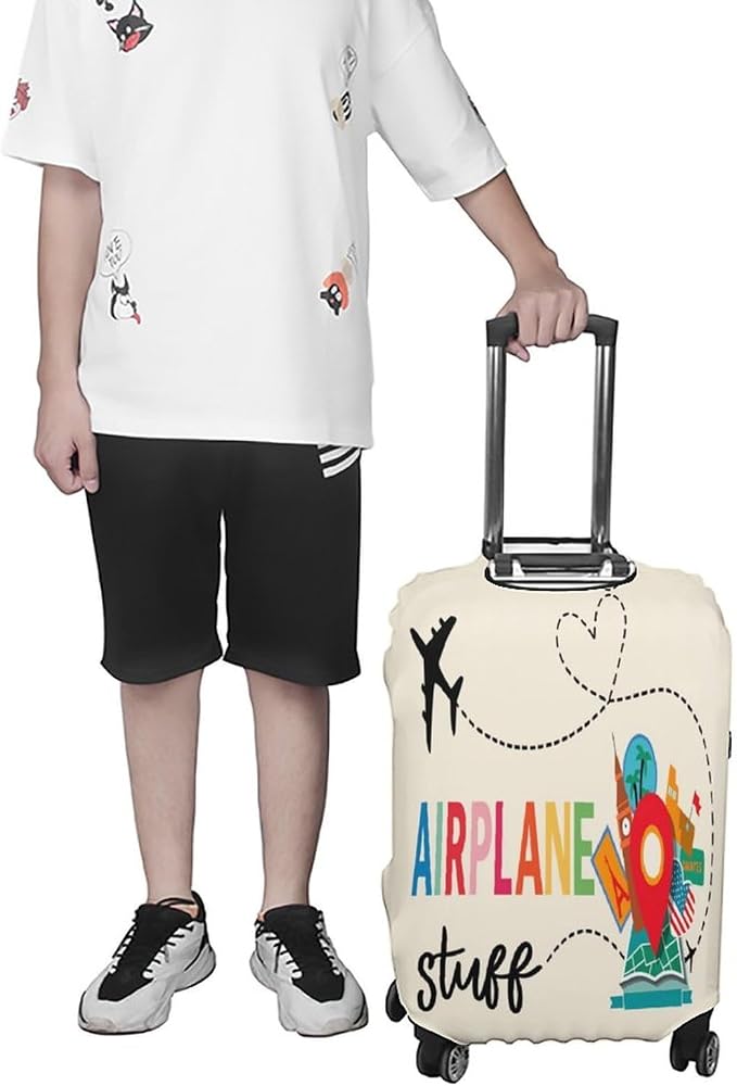 Airplane Travel Accessories Stretch Luggage Cover, Washable Suitcase Protector - Image 6