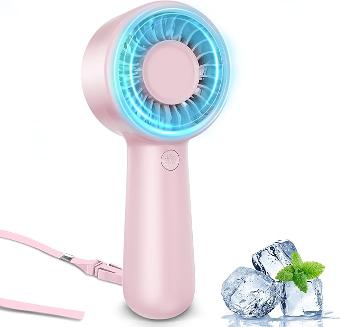 Portable Handheld Fan Personal Small Turbo Hand Fan Powerful, USB Rechargeable by AUIIAH