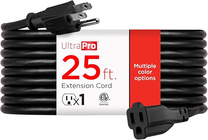UltraPro Outdoor Extension Cord, 25 Ft, Heavy Duty, UL Certified 3 Prong by UltraPro