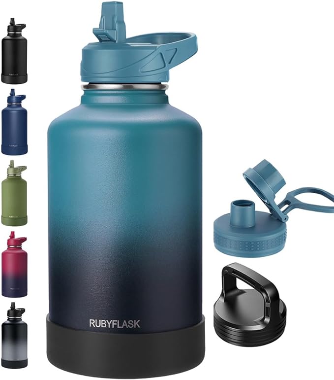 RUBYFLASK 64oz Insulated Water Bottle by RUBYFLASK