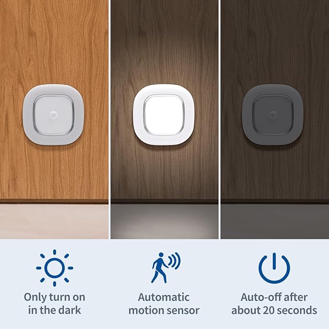WhitePoplar Motion Sensor Ceiling Light Battery Operated, Wireless Motion - Image 2