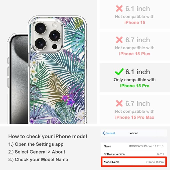MOSNOVO Case for iPhone 15 Pro - Image 2