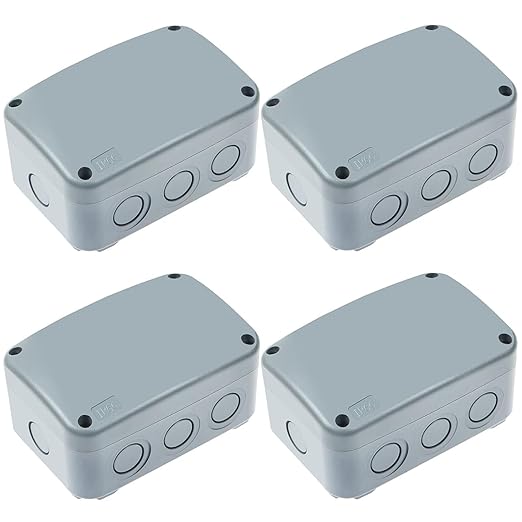 4PK Electrical Junction Box, Nineleaf IP66 Weatherproof Junction Box, 4.9"x by NineLeaf