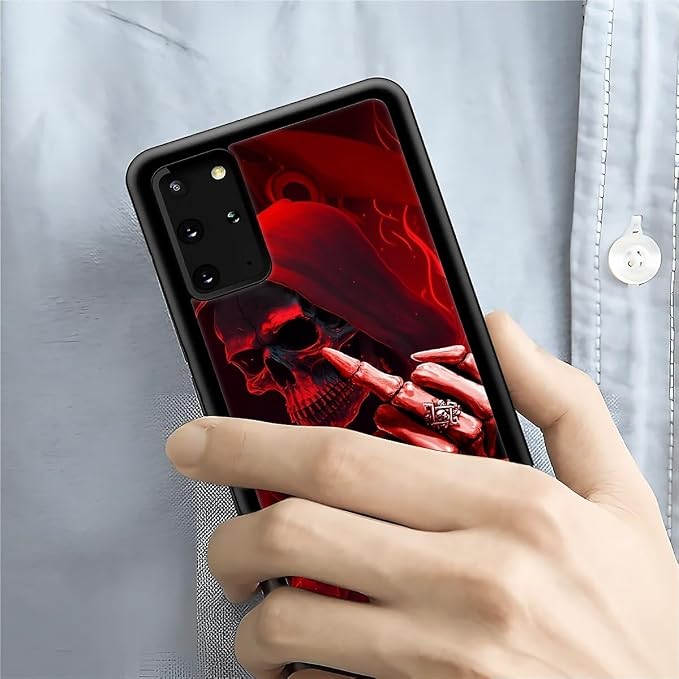 for Samsung Galaxy S20 Plus Case, Gestures Funny Skull Pattern Graphic Design - Image 7