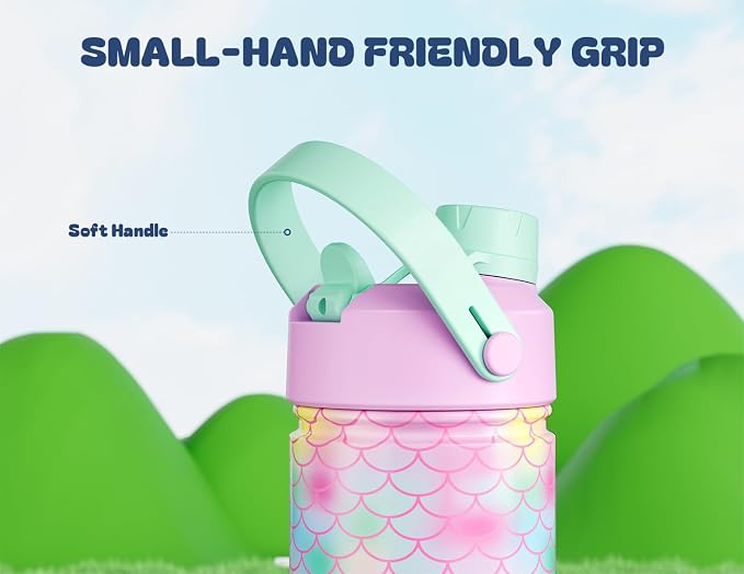 POWCAN 12 oz Kids Insulated Mermaid Water Bottle - Image 4