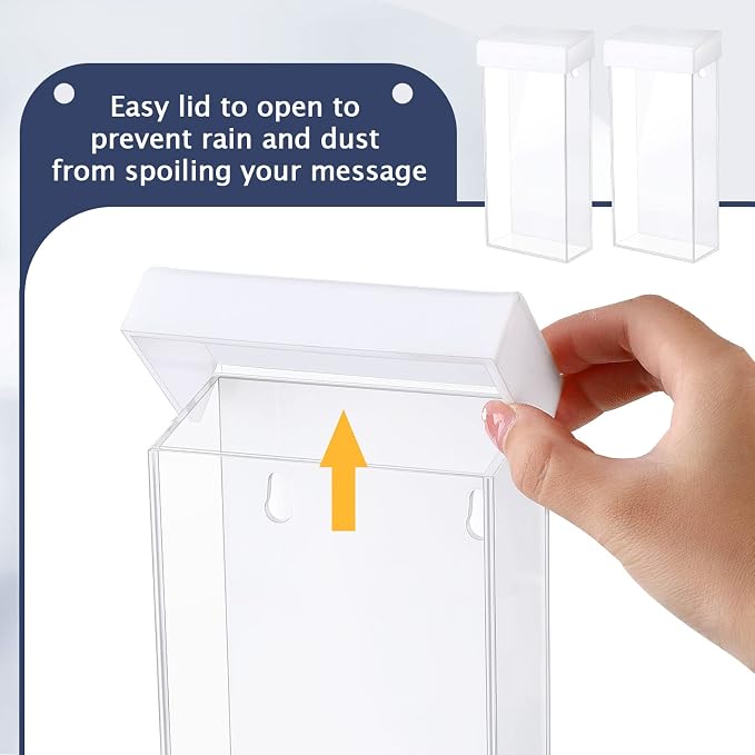 Remerry 2 Pieces Acrylic Outdoor Brochure Holder 4 x 9 Inch Waterproof Wall - Image 3